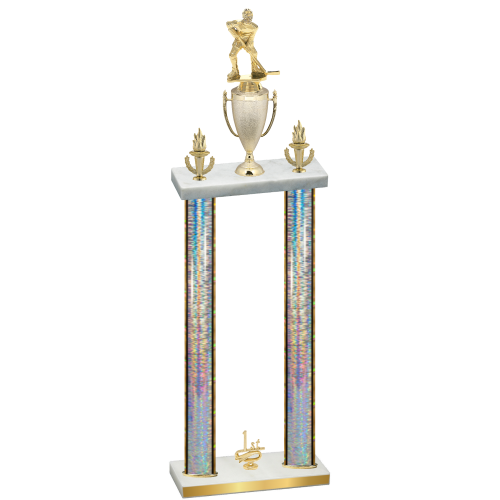 Double Silver Glacier First Place Hockey Trophy