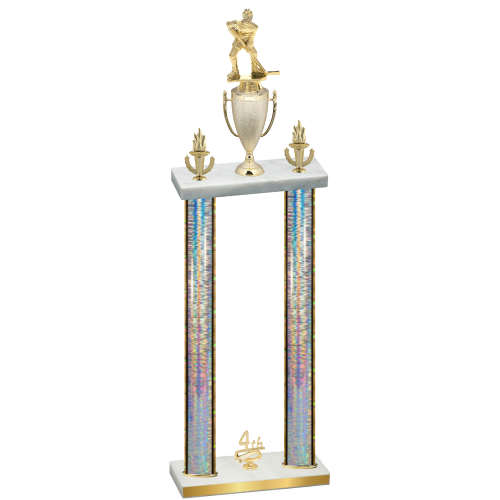 Double Silver Glacier Fourth Place Hockey Trophy