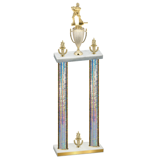 Double Silver Glacier Victory Hockey Trophy