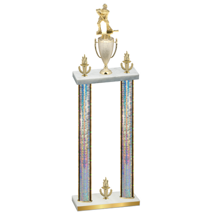 Double Silver Glacier Victory Hockey Trophy