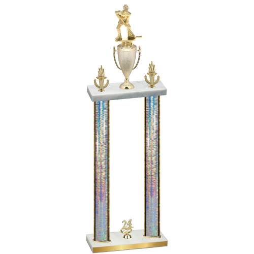Double Silver Glacier Year Hockey Trophy