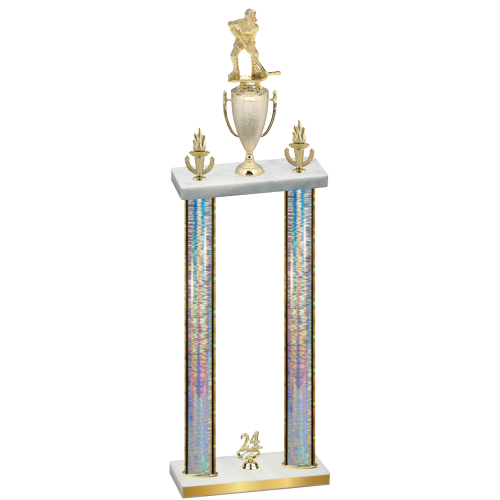 Double Silver Glacier Year Hockey Trophy