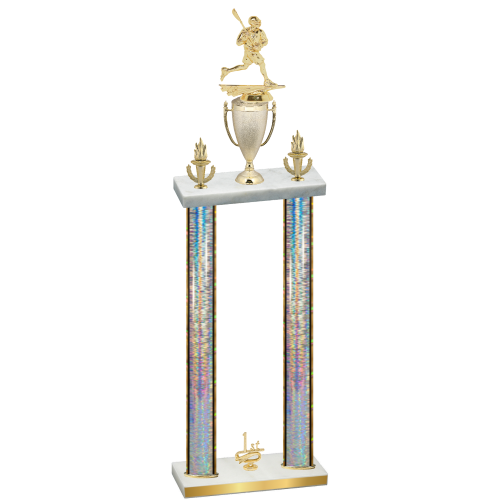 Double Silver Glacier First Place Lacrosse Trophy