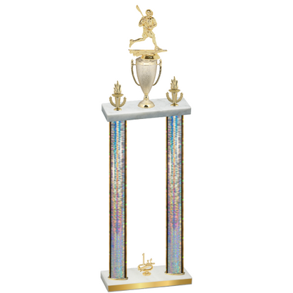 Double Silver Glacier First Place Lacrosse Trophy