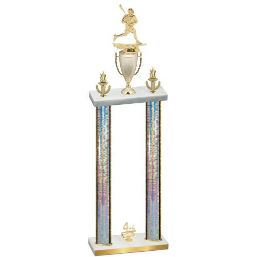 Double Silver Glacier Fourth Place Lacrosse Trophy