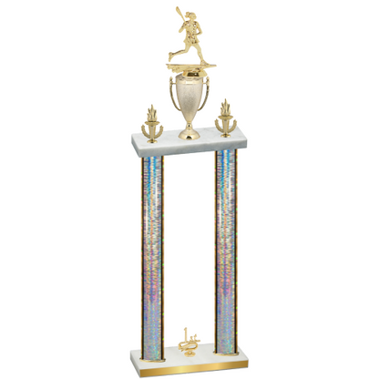 Double Silver Glacier First Place Lacrosse Trophy