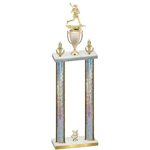Double Silver Glacier Year Lacrosse Trophy