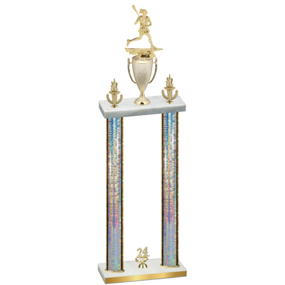 Double Silver Glacier Year Lacrosse Trophy
