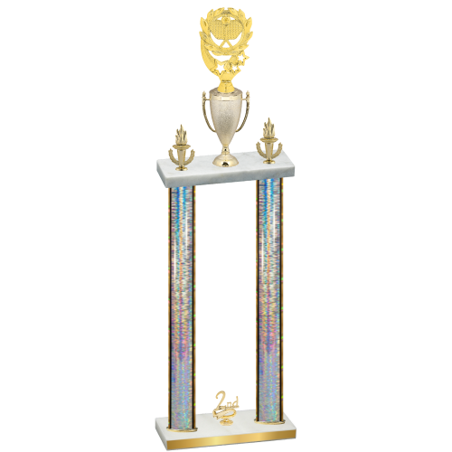 Double Silver Glacier Second Place Pickleball Trophy