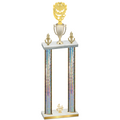 Double Silver Glacier Fourth Place Pickleball Trophy