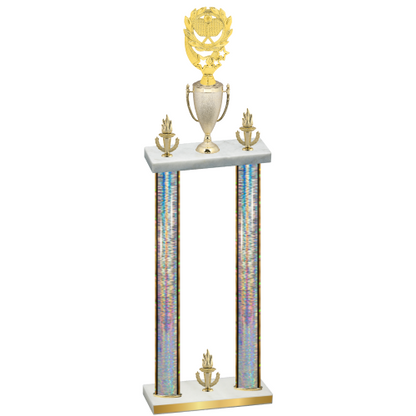Double Silver Glacier Victory Pickleball Trophy