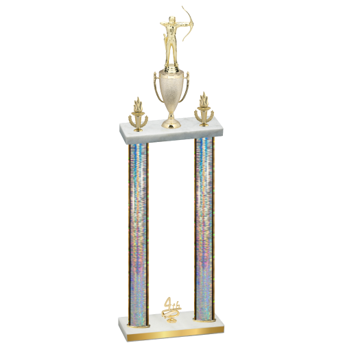 Double Silver Glacier Fourth Place Archery Trophy