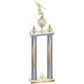 Double Silver Glacier Third Place Basketball Trophy