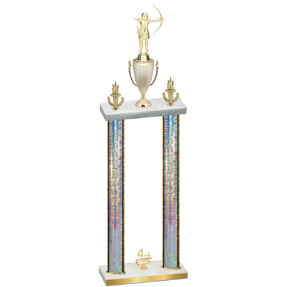 Double Silver Glacier Fourth Place Archery Trophy