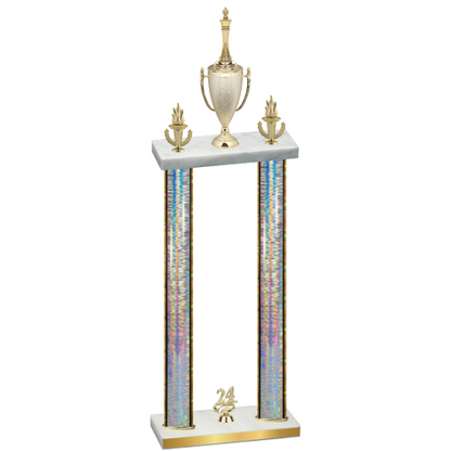 Double Silver Glacier Year Chess Trophy