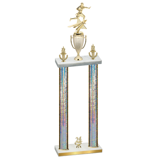 Double Silver Glacier Year Flag Football Trophy