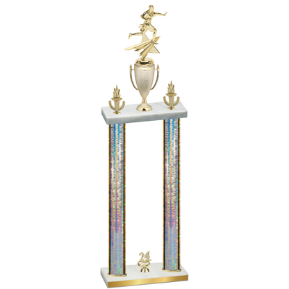 Double Silver Glacier Year Flag Football Trophy