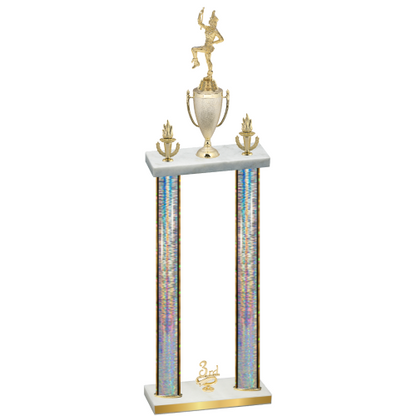 Double Silver Glacier Third Place Majorette Trophy
