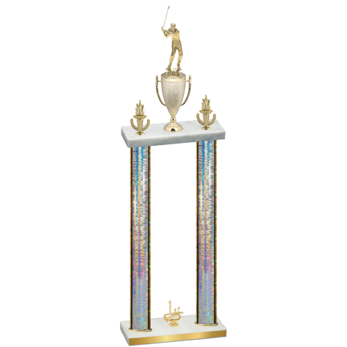 Double Silver Glacier First Place Golf Trophy