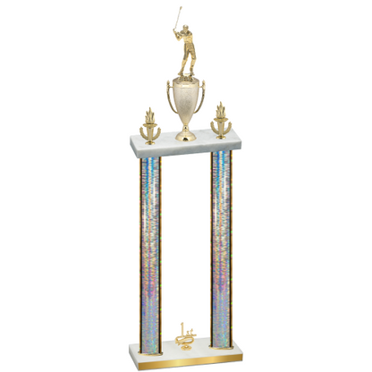 Double Silver Glacier First Place Golf Trophy
