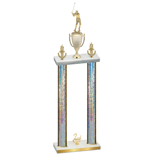 Double Silver Glacier Second Place Golf Trophy