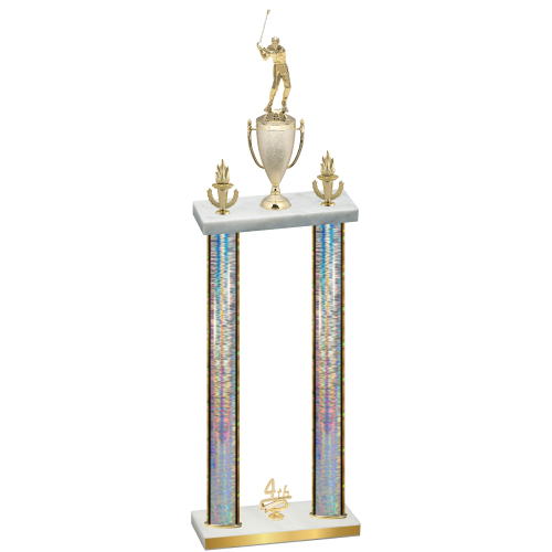 Double Silver Glacier Fourth Place Golf Trophy