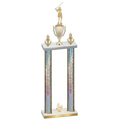 Double Silver Glacier Fourth Place Golf Trophy