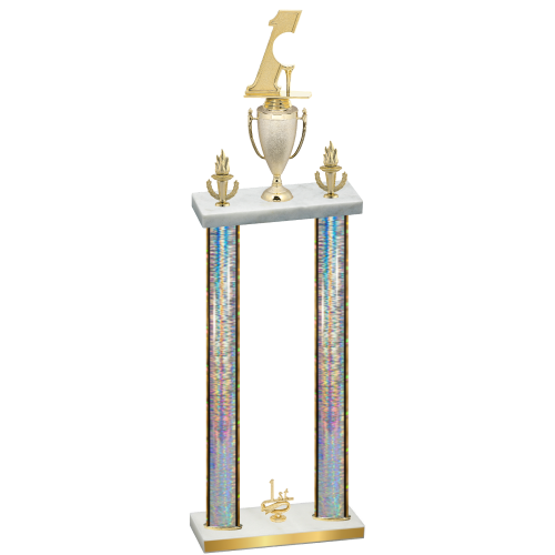 Double Silver Glacier First Place Golf Trophy