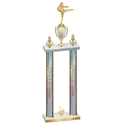 Double Silver Glacier First Place Karate Trophy