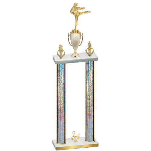 Double Silver Glacier Second Place Karate Trophy