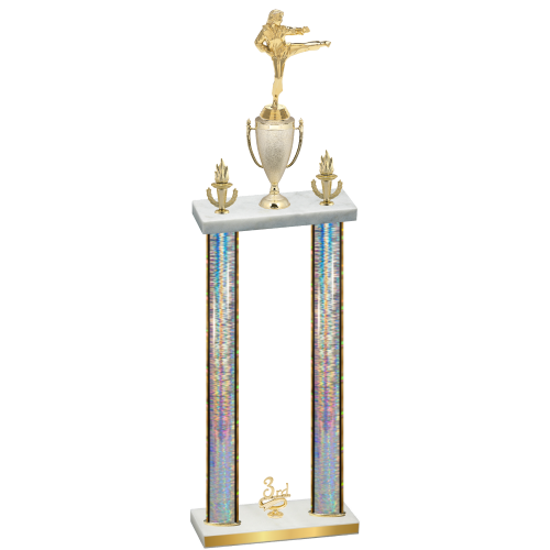 Double Silver Glacier Third Place Karate Trophy
