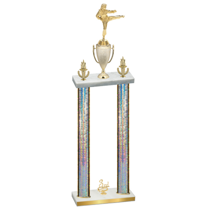 Double Silver Glacier Third Place Karate Trophy