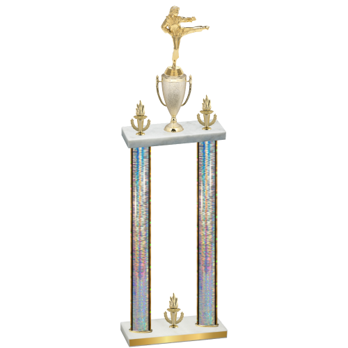 Double Silver Glacier Victory Karate Trophy