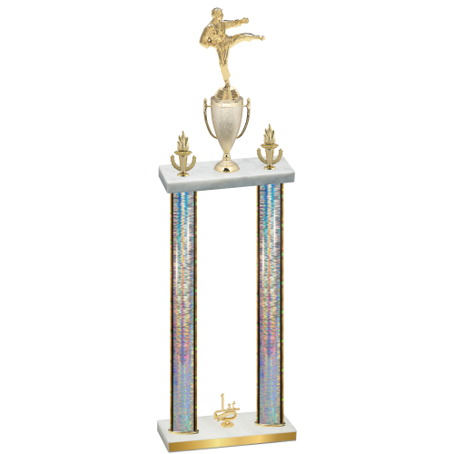 Double Silver Glacier First Place Karate Trophy