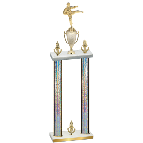 Double Silver Glacier Victory Karate Trophy