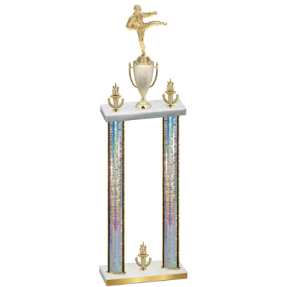 Double Silver Glacier Victory Karate Trophy