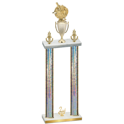 Double Silver Glacier Second Place Baseball Trophy