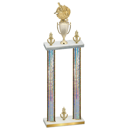 Double Silver Glacier Victory Baseball Trophy