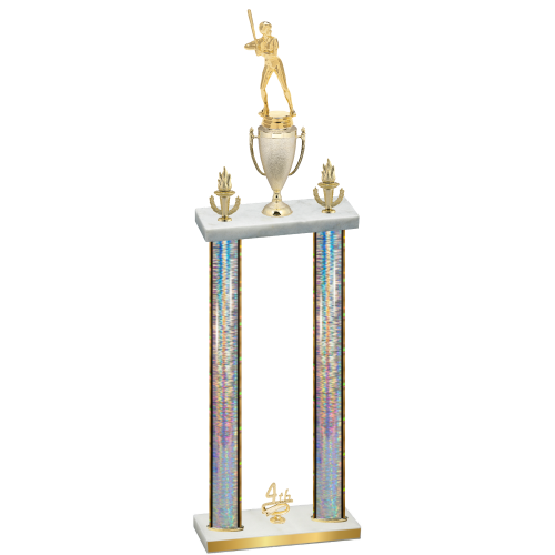 Double Silver Glacier Fourth Place Softball Trophy
