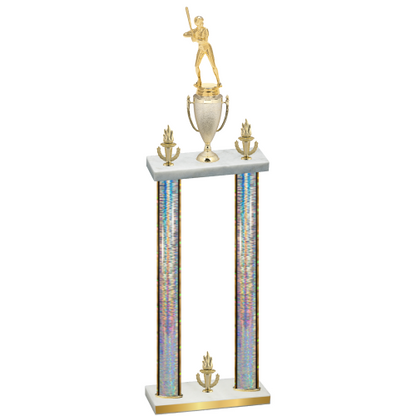 Double Silver Glacier Victory Softball Trophy