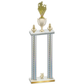 Double Silver Carbon Fiber Year Rugby Trophy