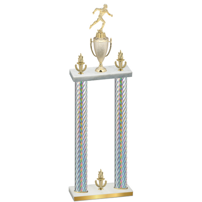 Double Silver Carbon Fiber Victory Running Trophy