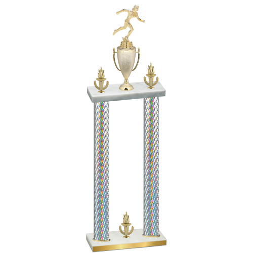 Double Silver Carbon Fiber Victory Running Trophy