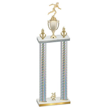 Double Silver Carbon Fiber Year Running Trophy