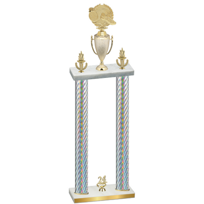 Double Silver Carbon Fiber Year Running Trophy