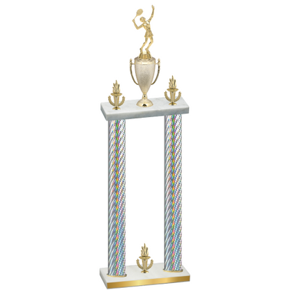 Double Silver Carbon Fiber Victory Tennis Trophy