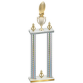Double Silver Carbon Fiber Victory Football Trophy