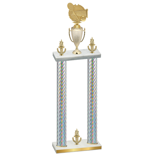 Double Silver Carbon Fiber Victory Tennis Trophy