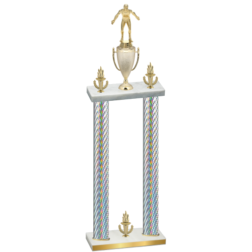 Double Silver Carbon Fiber Victory Wrestling Trophy