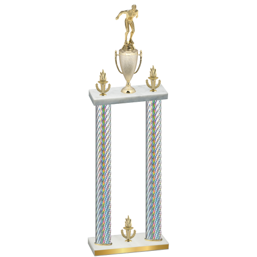 Double Silver Carbon Fiber Victory Swimming Trophy